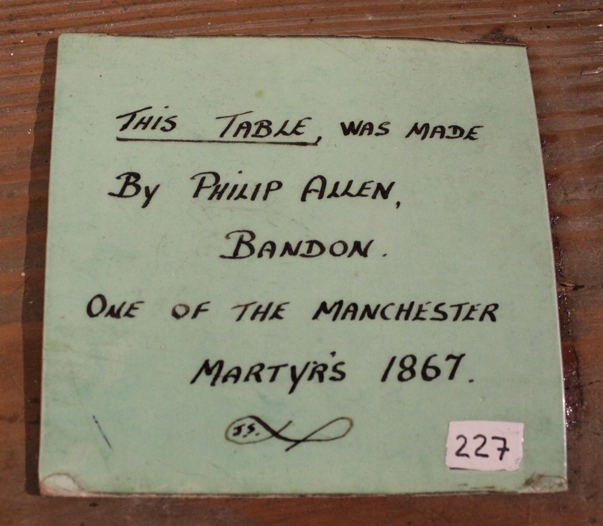 Apprentice Table made by the late William Philip Allen - Manchester ...